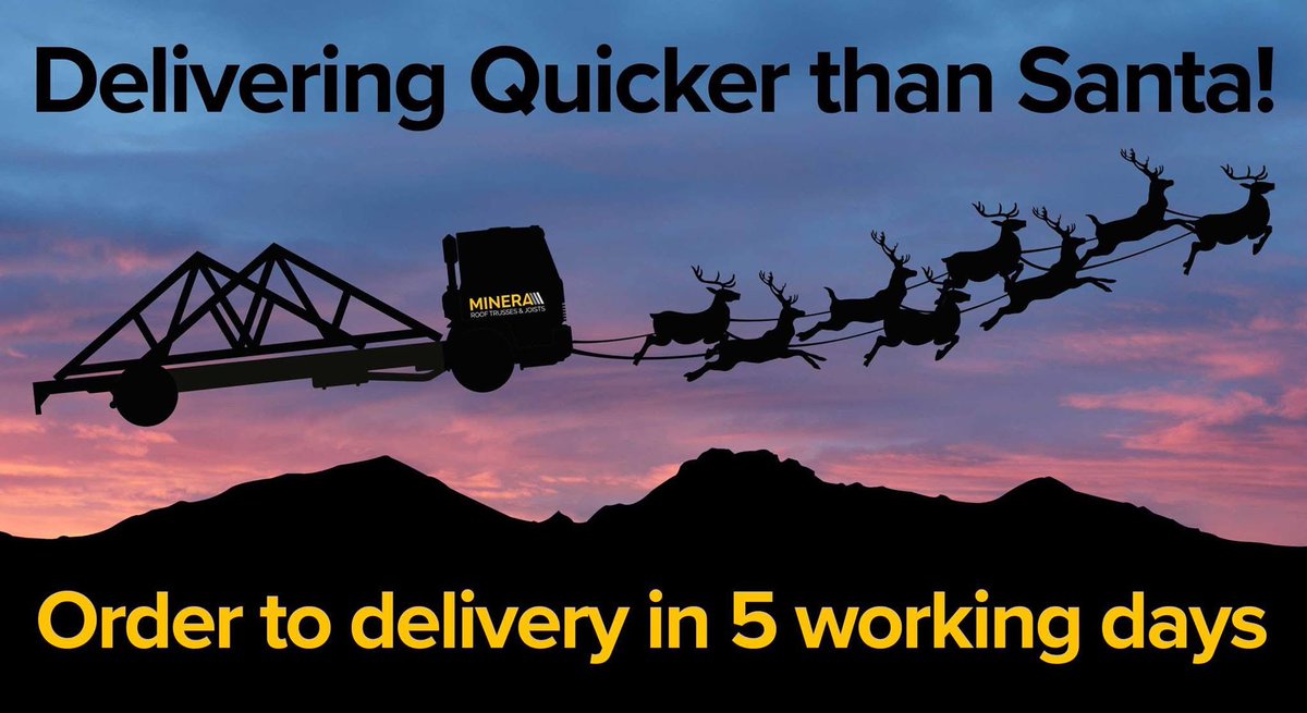 LAST CHANCE DELIVERY BEFORE CHRISTMAS!

🚨Hurry! The last day to finalise orders for delivery before Christmas is this Thursday 12th December!🚨 

Hit the link on our profile to get your Roof Truss or Joist enquiry in now!