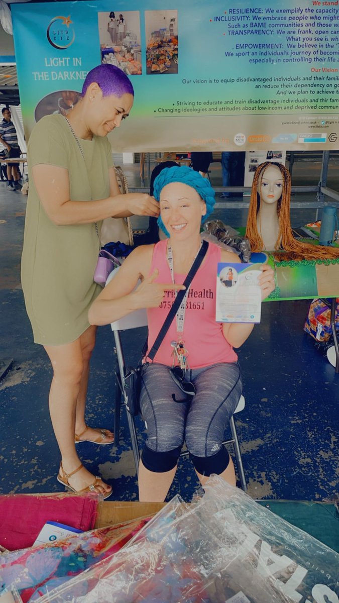 One of the most wanted projects of LITD CIC Hair Wrapping therapy.
We put smiles on the faces of our NHS’s staff members. My colleague and I were delighted to put together a fantastic diversity project sponsored by MCC where 45 people had their hair wrapped with an African touch.