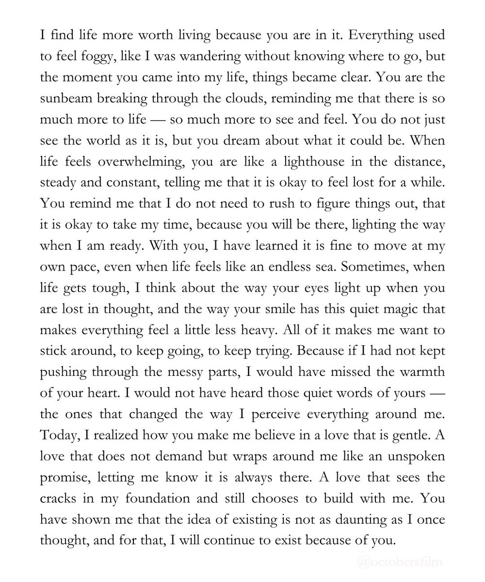 i will continue to exist because of you