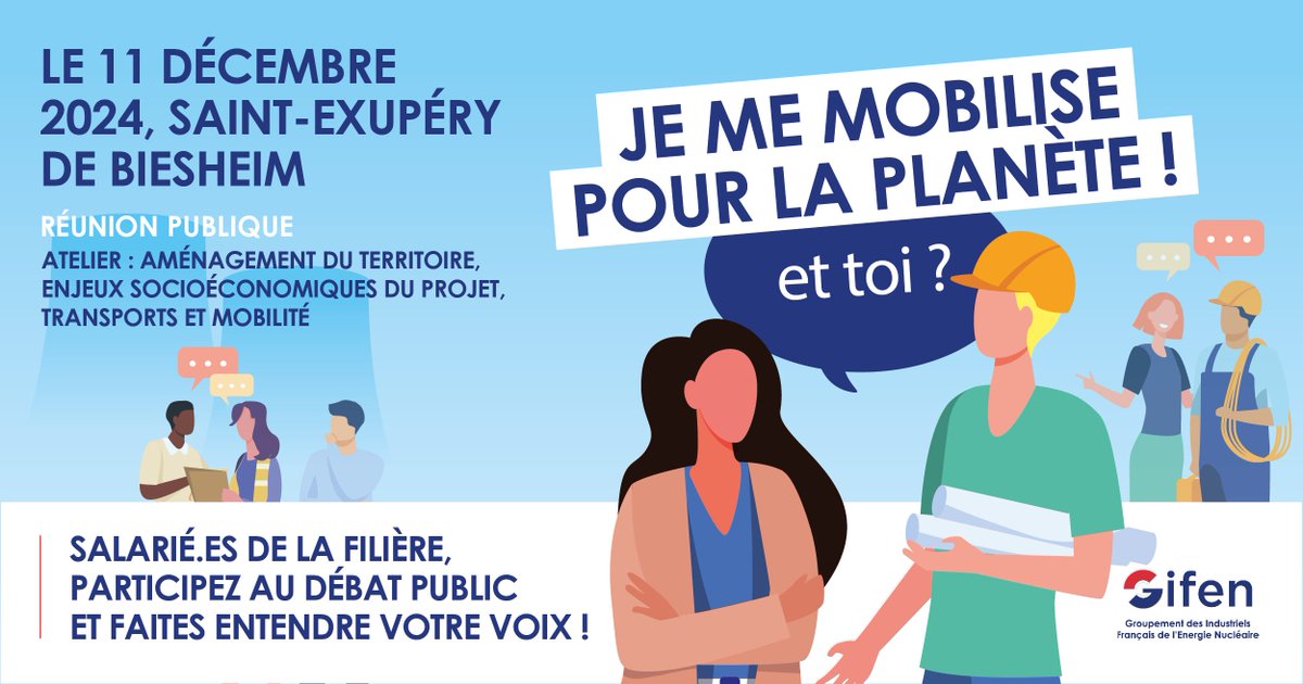 _GIFEN's tweet photo. 📆Save the Date! 
Le 11 décembre 2024, de 18h à 20h, à St-Exupéry de Biesheim : Atelier CNDP sur le projet #Technocentre.
Discussions sur l'aménagement du territoire, enjeux socio-économiques, et mobilité.
Interventions d'@EDFofficiel , experts, et présence du @_GIFEN . #Biesheim https://t.co/6kXQymQINC