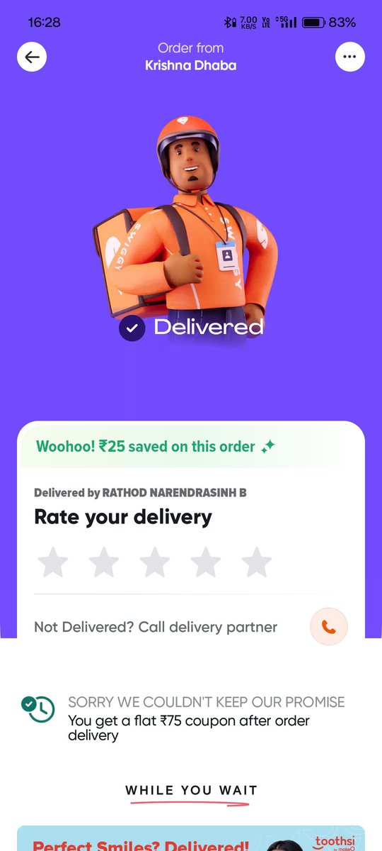 AjayJad25598's tweet photo. Please #Swiggy @Swiggy @SwiggyInstamart plzz Mere Paise Wapis Kardo .. mera Paisa Abhi tak Refund nahi mila hai Plzzz raat ko 12 ya 12.30 Order liya hai par mujhe abhi tak refund nahi diya Aur customer care number bhi nahi lag raha hai so Plzzz Give me back my Refund money..!! 🙏 https://t.co/tdk14QkmXZ