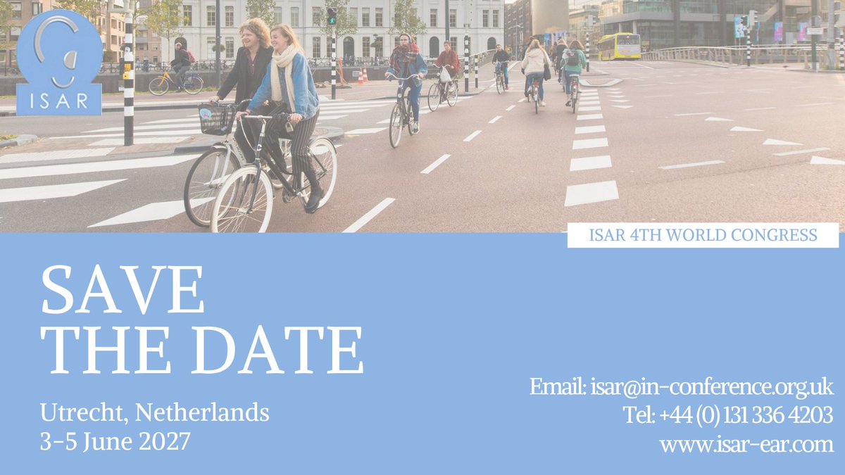 We are delighted to announce that the 4th ISAR World Congress will take place 3-5 June 2027!   

Register your interest today: inconference.eventsair.com/isar-2027/regi…