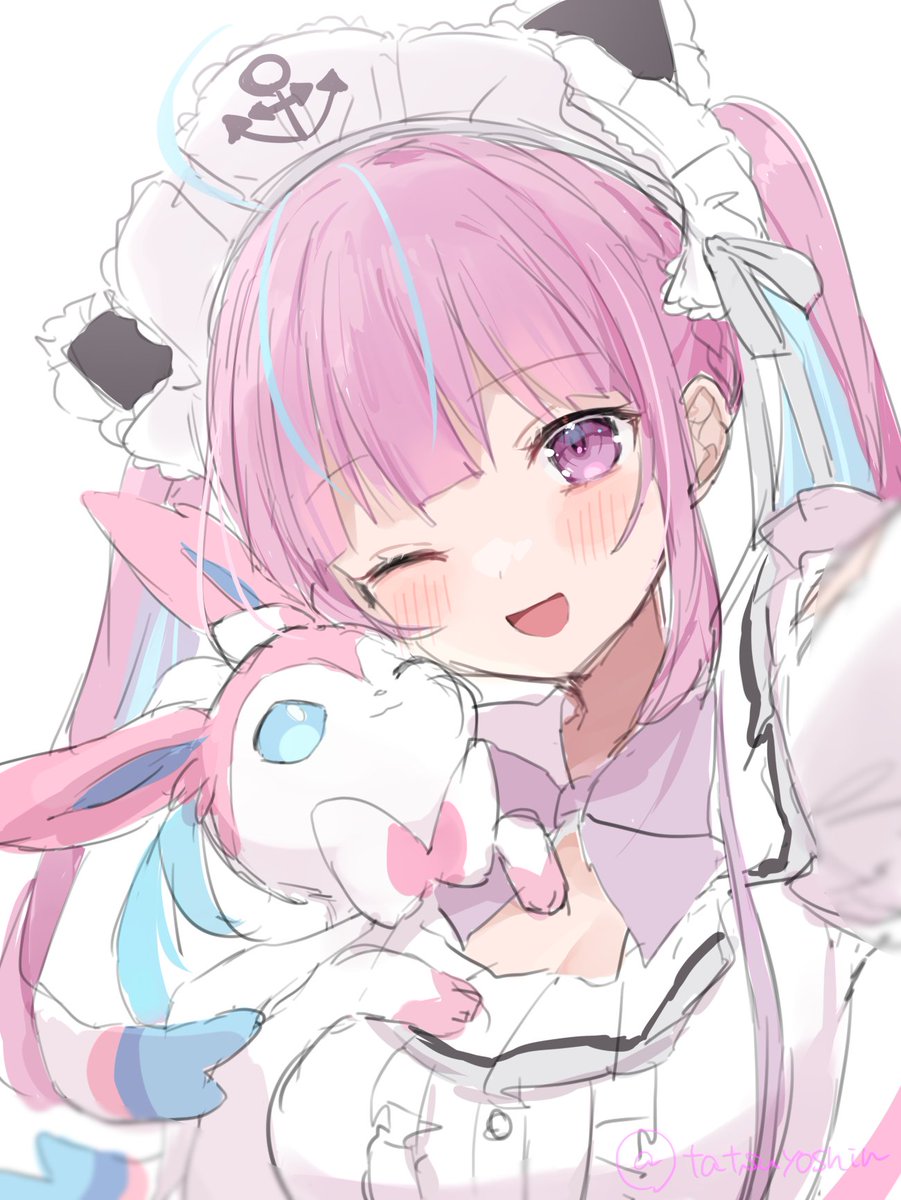 湊あくあ 「。+..:* 」|タツヨシ🍫お仕事募集中のイラスト