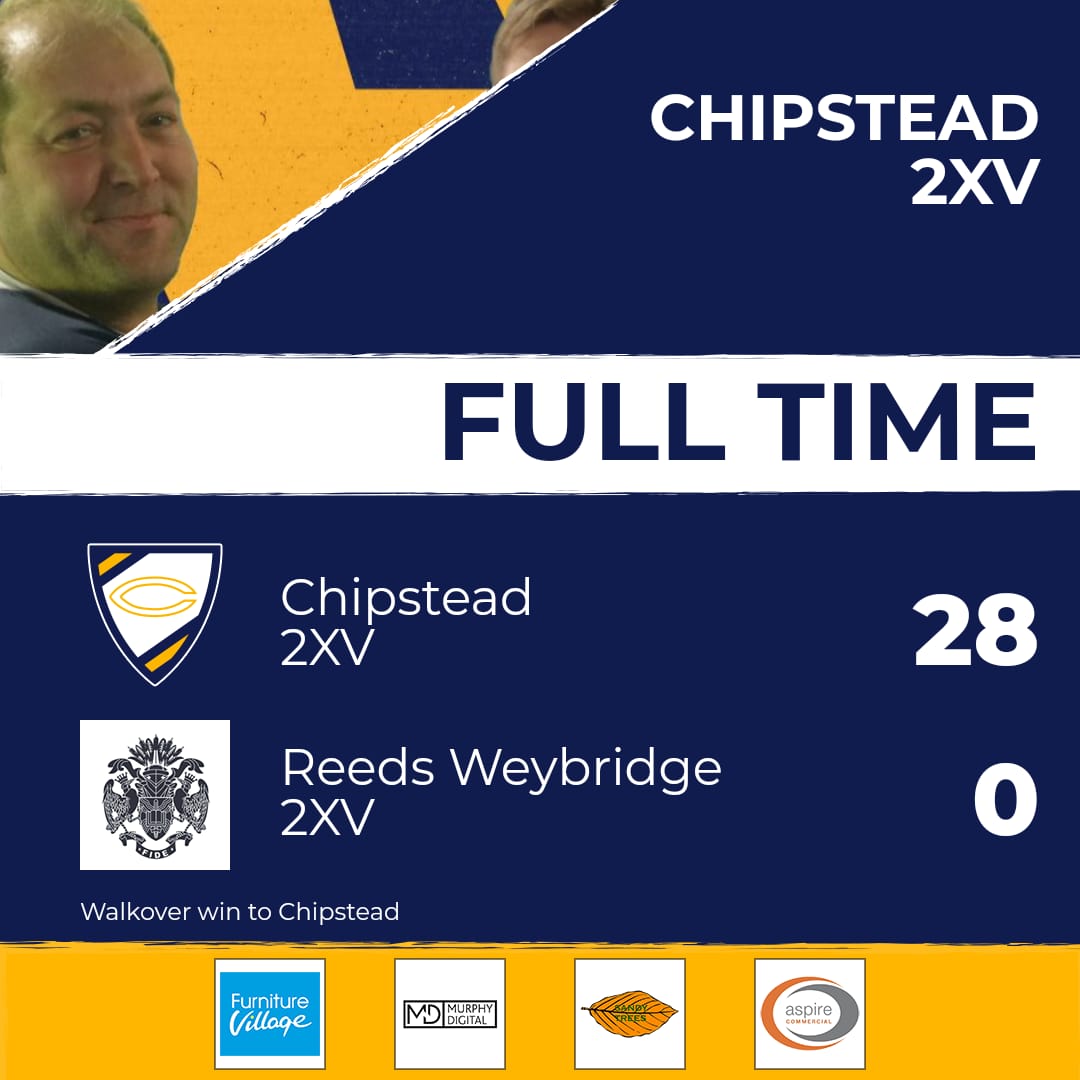 #ChipsteadRFC #ChipsteadRugbyClub #UTC #SurreyRugby #RugbyResults 

Sponsors: @furniturevillage <a href="/murphy_digital/">Paul Murphy</a> @sandy_trees

💙💛🏉
