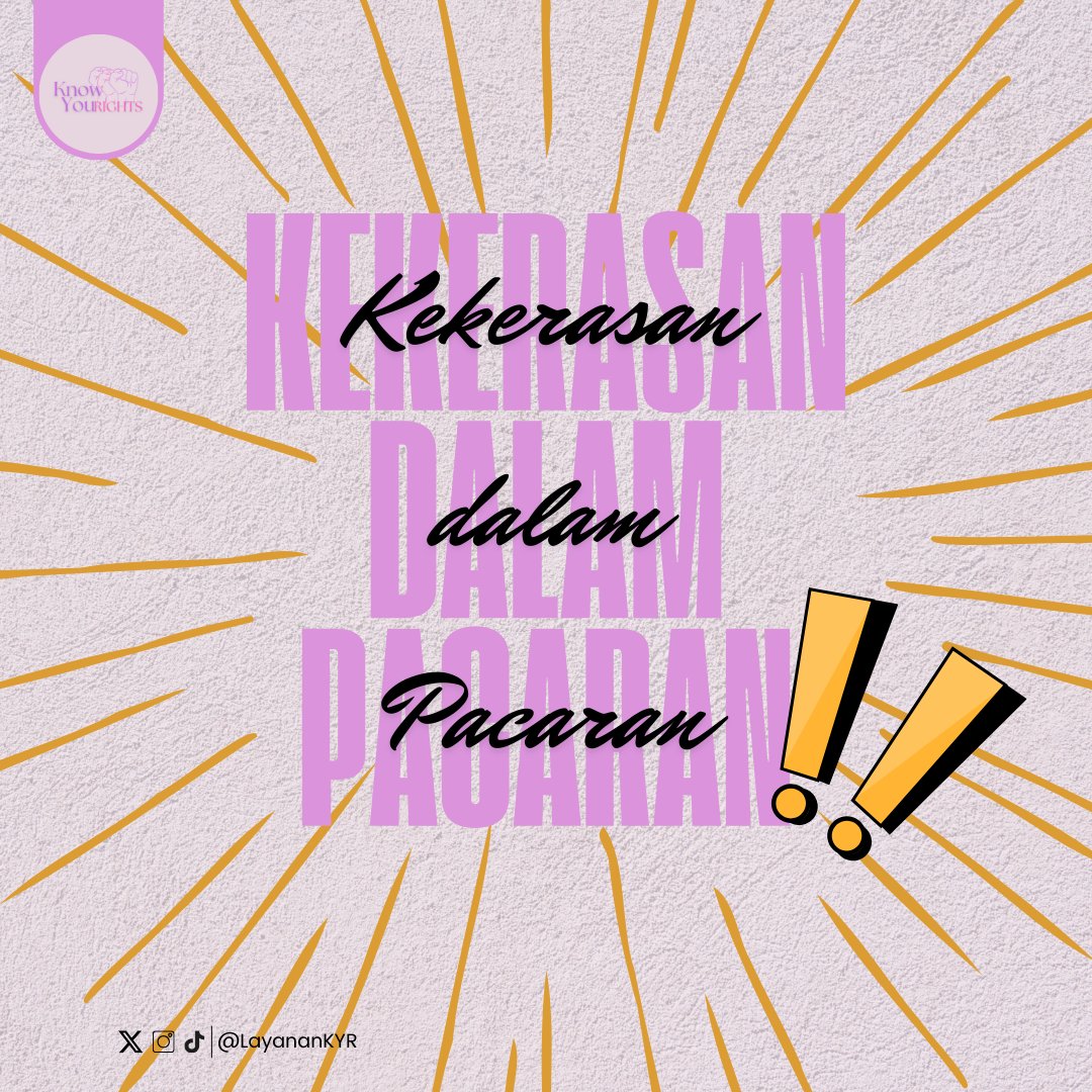 LayananKYR's tweet image. #SobatKYR coba ngacung siapa yang ngira kalo kekerasan dalam pacaran bukan kekerasan? 🙂

#pacaran #kekerasan #kekasih #korban #KnowYourRighst #OPSI #PopulasiKunci