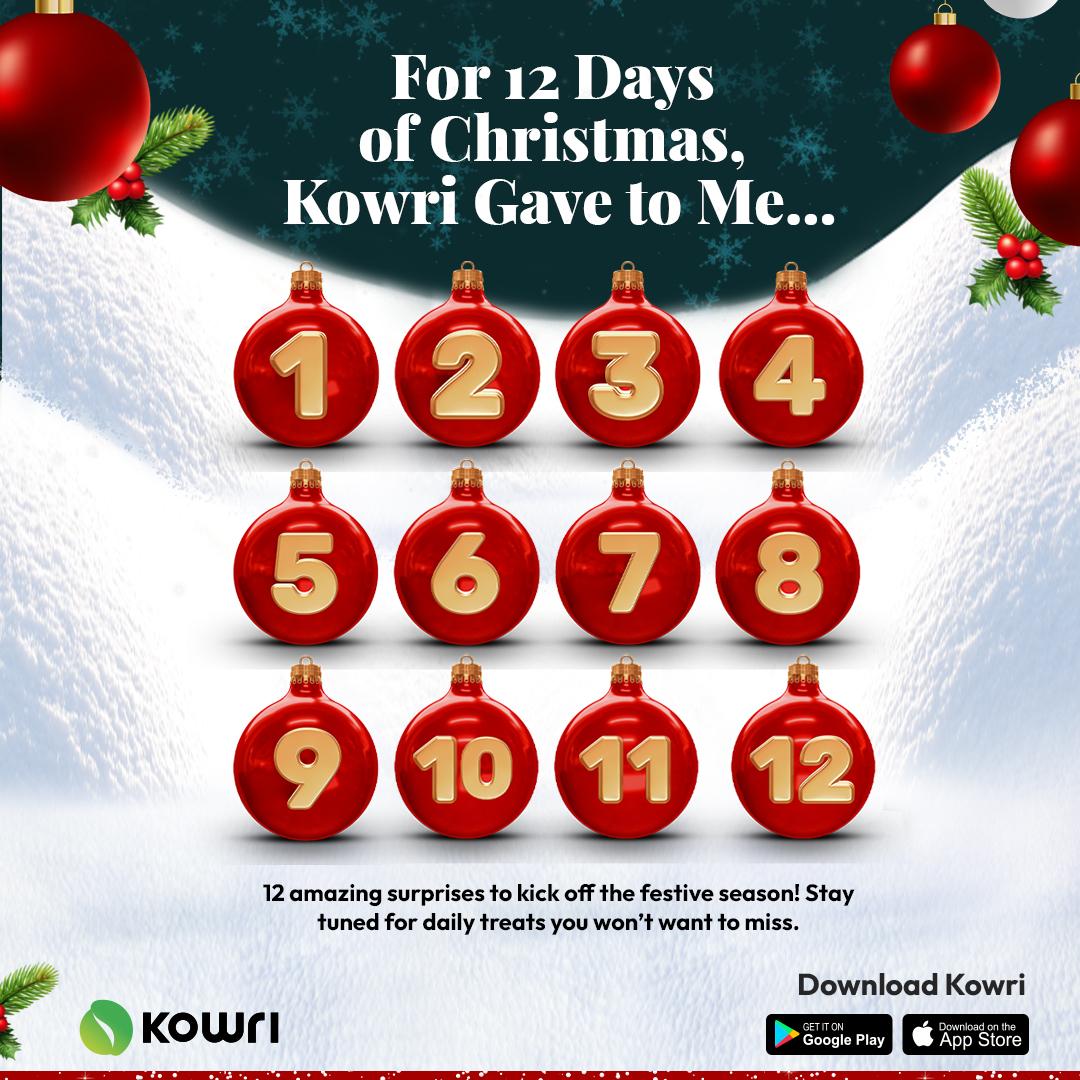 Kowri_app's tweet photo. For 12 days of Christmas, Kowri gave to me… a season full of joy and surprises! Don’t miss out on the countdown—each day for the next 12 days brings something new and exciting! 🥳🎁 https://t.co/OisUcM1itP