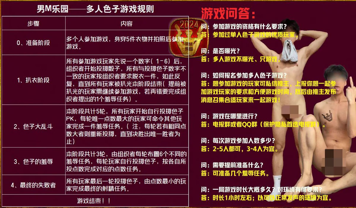 更新超刺激的男M乐园，关注转发来报名。
#ATM奴 #工资奴 #账单奴  #无脑贡 #无脑上供 #羞辱 #榨金 #足交 #寸止  #绿帽奴 #绿奴
