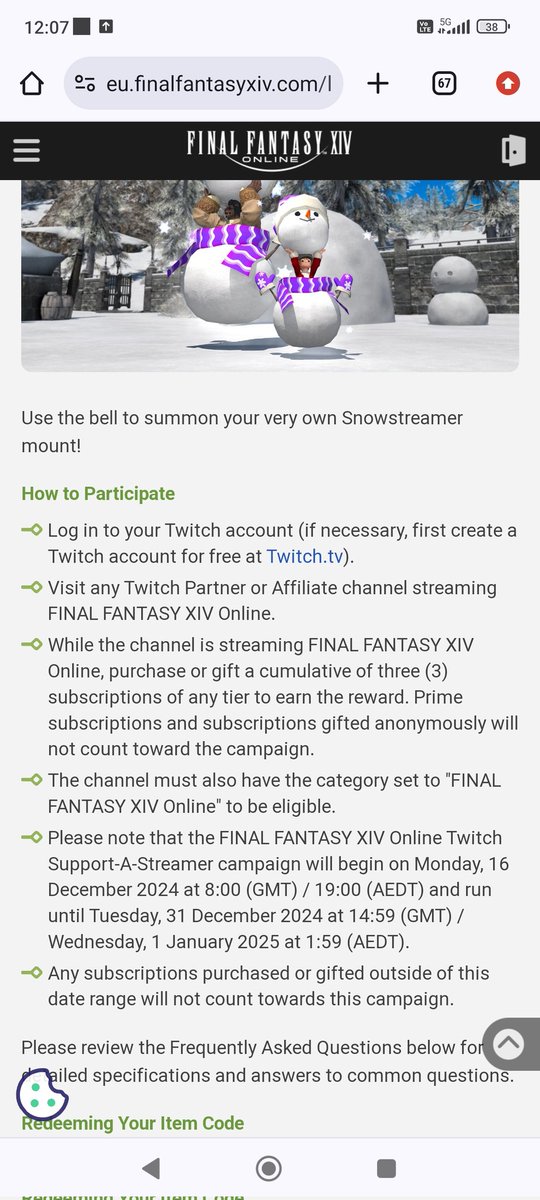 KyumiXIV's tweet photo. Does anyone know if this works if I gift subs to my own channel? #FF14 #FFXIV https://t.co/sscbri6Hj3