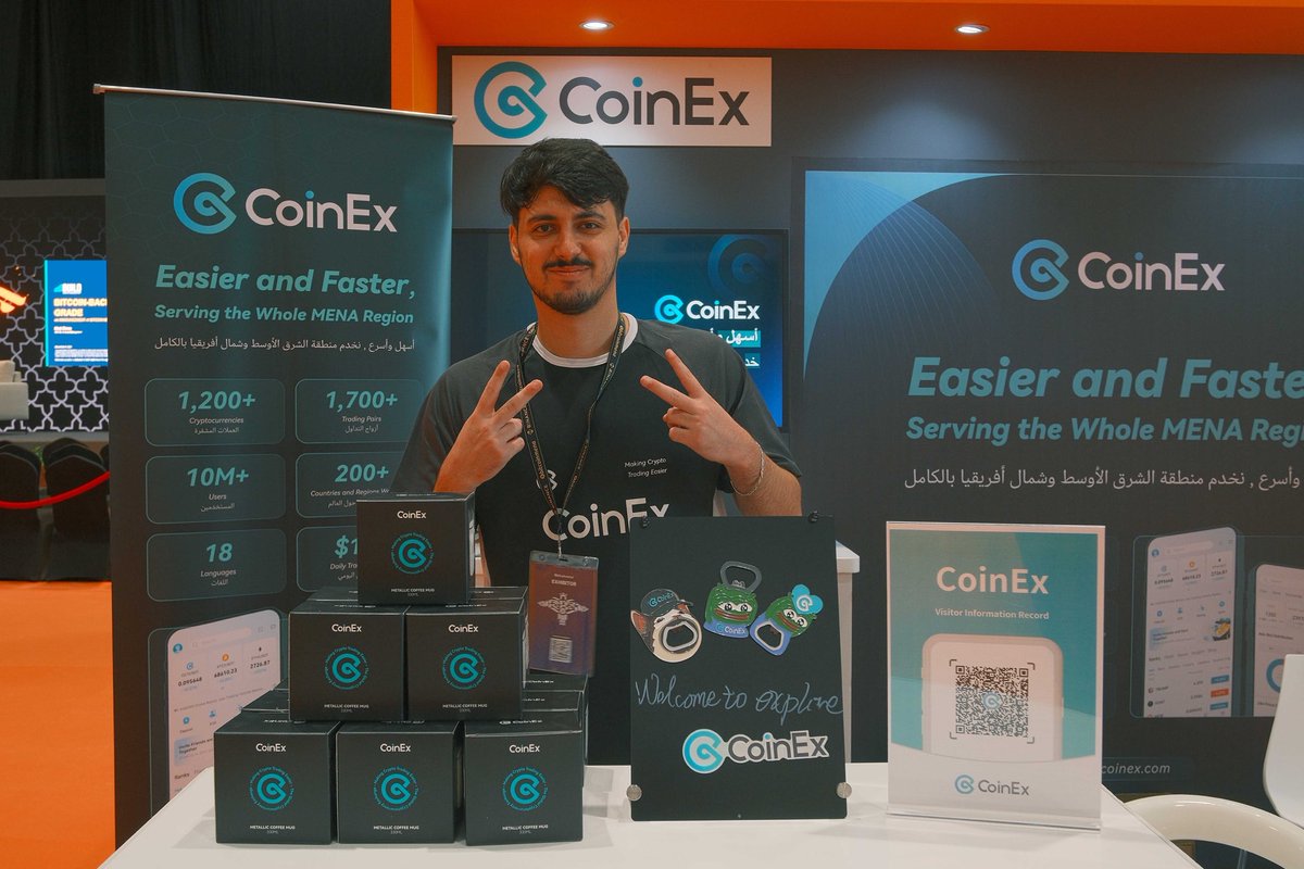 CoinexArabic's tweet photo. 🔥 فعاليات CoinEx في معرض #StepIn_BitcoinMena مستمرة!
📸 استمتعوا بأجواء التفاعل في جناحنا، اختبروا حظكم مع عجلة الحظ، واربحوا جوائز مميزة!
🎁 اكتشفوا منتجات CoinEx الحصرية وتعرفوا على كل جديد في عالم العملات الرقمية!
#CoinEx #BitcoinMena #CryptoMENA #تداول_أسهل #عملات_رقمية https://t.co/FchPUruJ68