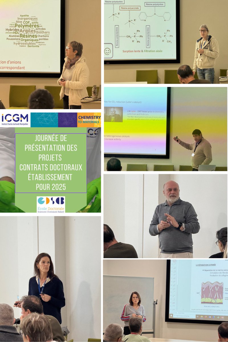 ICGM Montpellier (@icgmmontpellier) on Twitter photo #ProjetsThèses
Aujourd’hui s’est tenue la journée de présentation des projets de thèses <a href="/IcgmMontpellier/">ICGM Montpellier</a> - École Doctorale Sciences Chimiques Balard (ED 459) en vue des futurs recrutements de Contrats Doctoraux pour 2025. 🎓
Les candidatures seront bientôt ouvertes !🤝 #ProjetsThèses
Aujourd’hui s’est tenue la journée de présentation des projets de thèses <a href="/IcgmMontpellier/">ICGM Montpellier</a> - École Doctorale Sciences Chimiques Balard (ED 459) en vue des futurs recrutements de Contrats Doctoraux pour 2025. 🎓
Les candidatures seront bientôt ouvertes !🤝