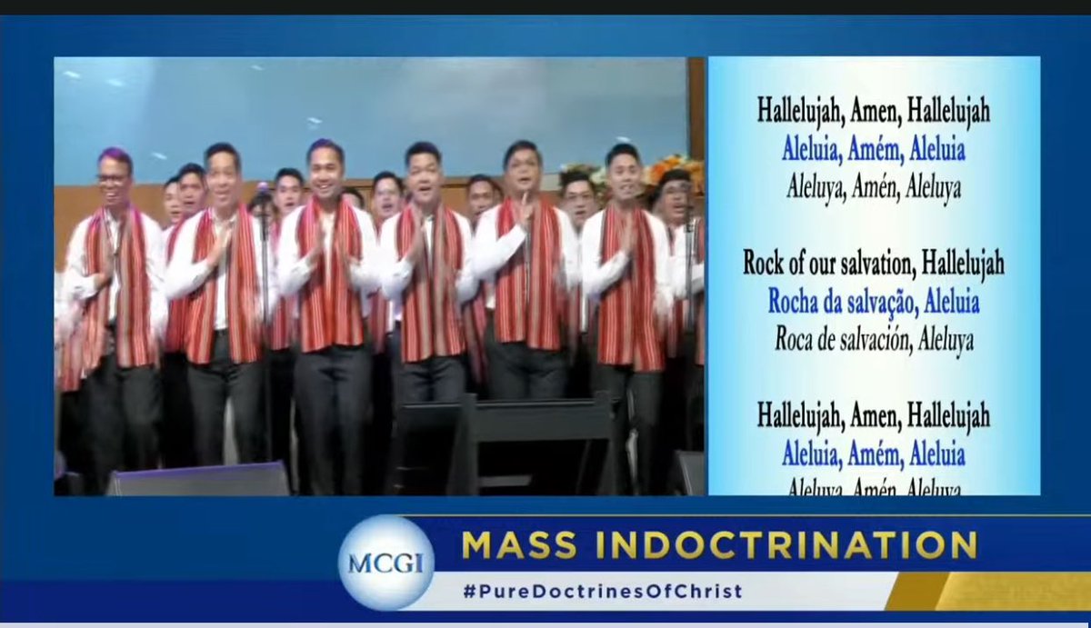 WensLazaro's tweet photo. 🎶Hallelujah, Amen, Hallelujah.
We praise Your holy name, Hallelujah. Hallelujah, Amen. Hallelujah. Rock of our salvation, Hallelujah.🎶🎶

MCGI Mass Indoctrination Day 1
December 9, 2024

The Church Built by God
#PureDoctrinesOfChrist 
#GlobalPrayerForHumanity https://t.co/3XuddHas5M