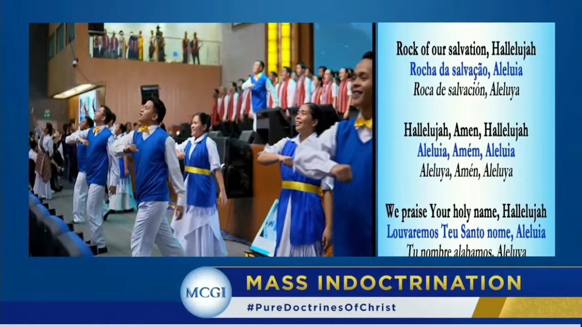 WensLazaro's tweet photo. 🎶Hallelujah, Amen, Hallelujah.
We praise Your holy name, Hallelujah. Hallelujah, Amen. Hallelujah. Rock of our salvation, Hallelujah.🎶🎶

MCGI Mass Indoctrination Day 1
December 9, 2024

The Church Built by God
#PureDoctrinesOfChrist 
#GlobalPrayerForHumanity https://t.co/3XuddHas5M