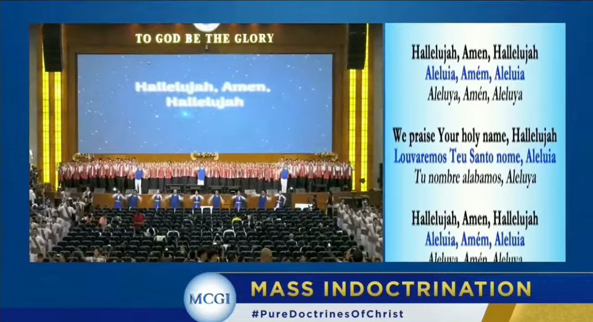 WensLazaro's tweet photo. 🎶Hallelujah, Amen, Hallelujah.
We praise Your holy name, Hallelujah. Hallelujah, Amen. Hallelujah. Rock of our salvation, Hallelujah.🎶🎶

MCGI Mass Indoctrination Day 1
December 9, 2024

The Church Built by God
#PureDoctrinesOfChrist 
#GlobalPrayerForHumanity https://t.co/3XuddHas5M