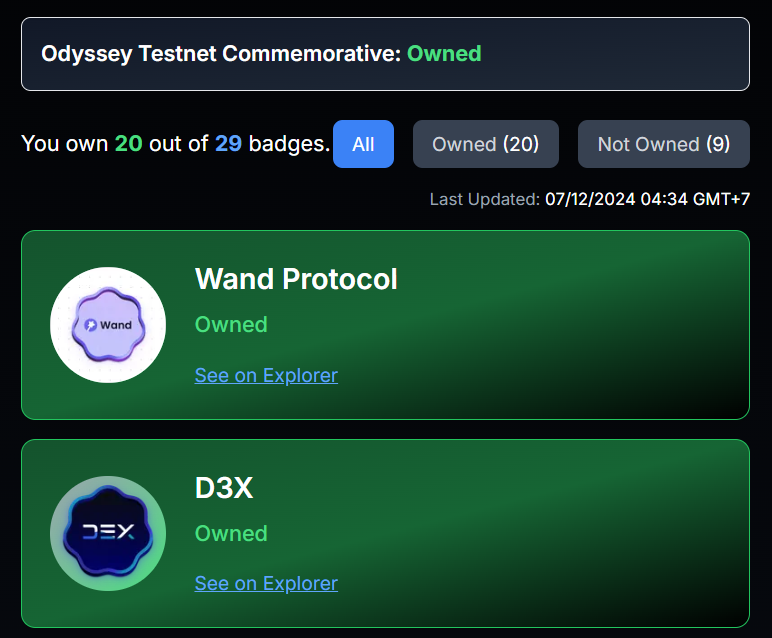 👉🏻story-badge-checker.vercel.app
Check your story odyssey badges

I collected 20 badges <a href="/StoryProtocol/">Story</a>