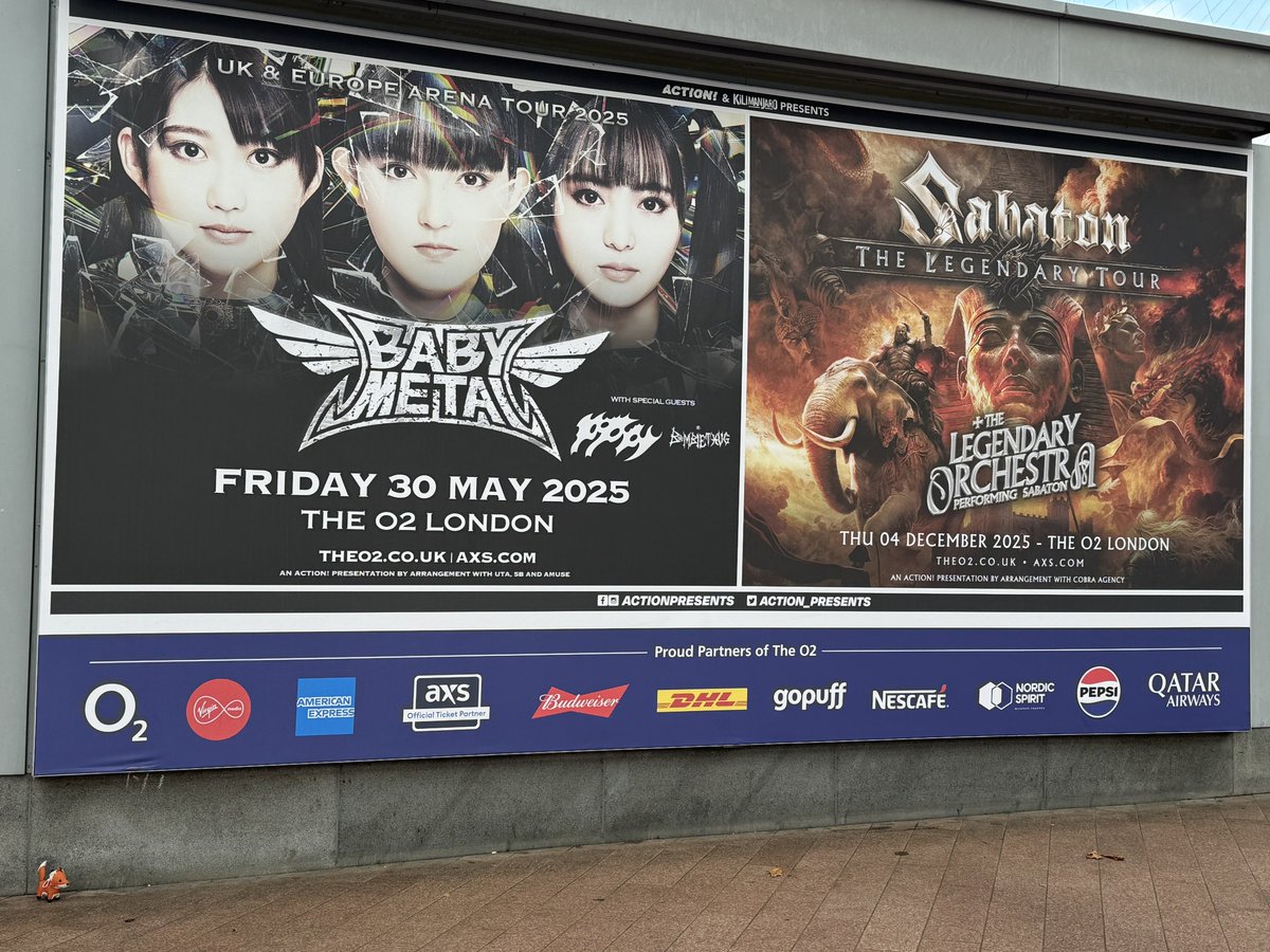VALKYMETAL's tweet image. 興味深い寄り道 🦊🤭

#BABYMETAL #LONDON #THEO2