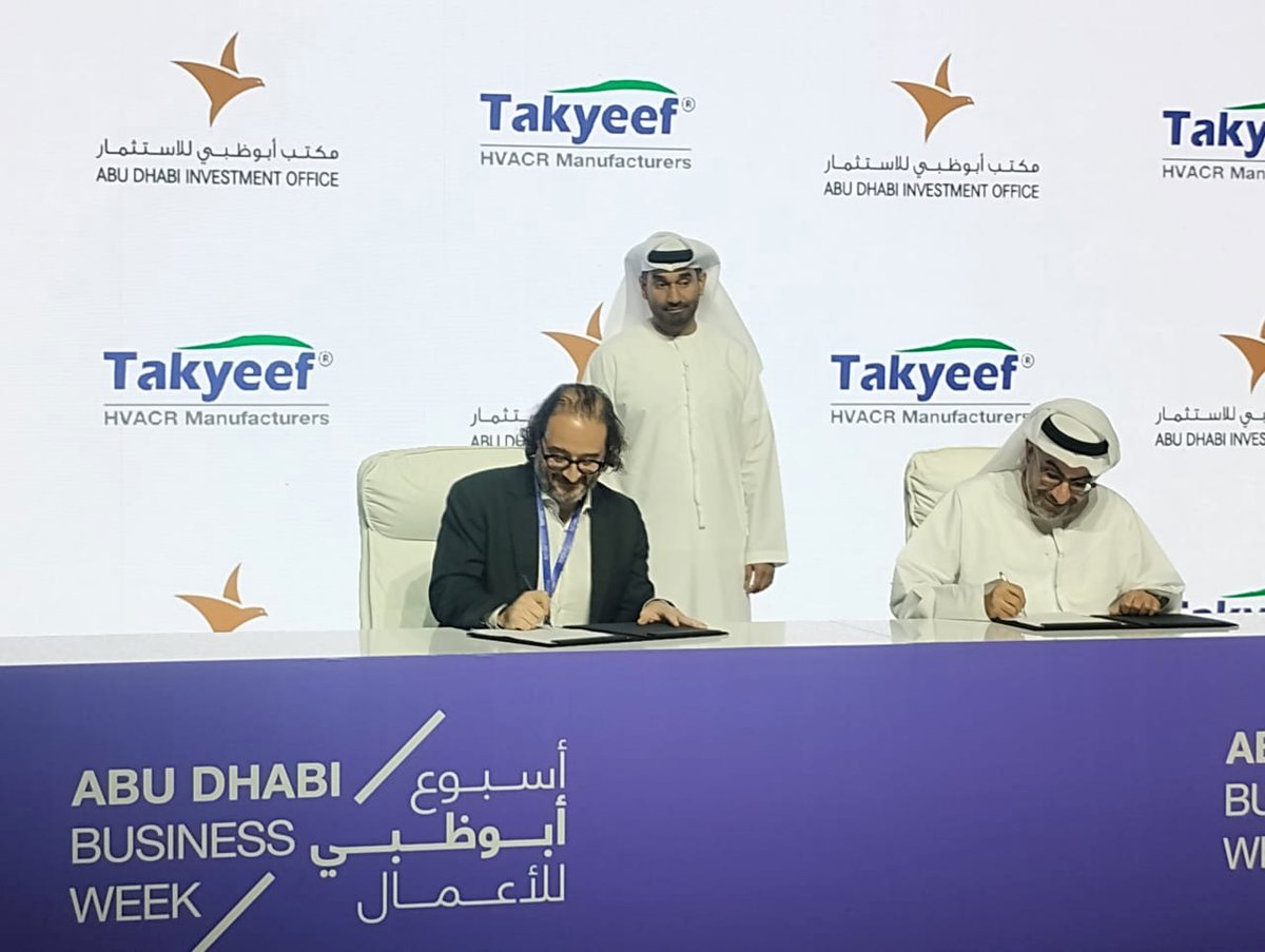 utsaeofficial's tweet photo. 🌟A milestone for Emirati manufacturing!🌟
ADIO partners with Takyeef Factory – a 100% Emirati company owned by UTS – to expand HVAC production in Abu Dhabi. 🚀Focus : residential split &amp; ducted cooling systems for homes, businesses &amp; industry. 
#HVAC #EmiratiPride #Manufacturing https://t.co/TQaSVtaEzf
