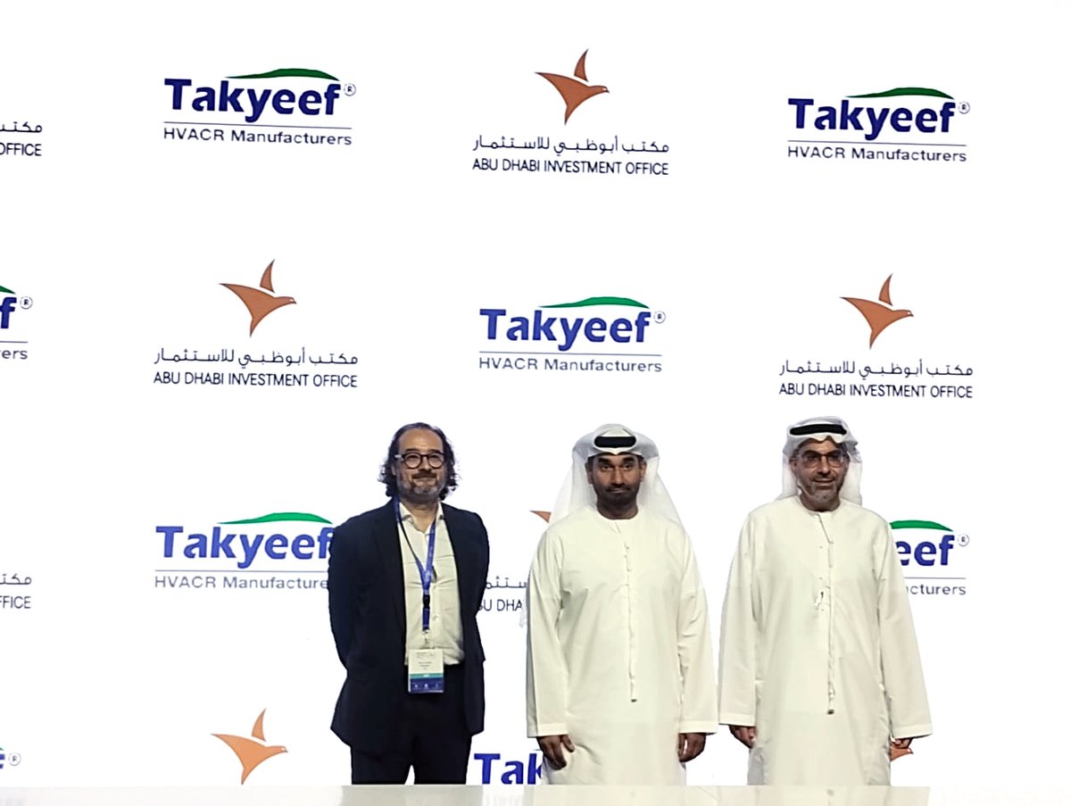utsaeofficial's tweet photo. 🌟A milestone for Emirati manufacturing!🌟
ADIO partners with Takyeef Factory – a 100% Emirati company owned by UTS – to expand HVAC production in Abu Dhabi. 🚀Focus : residential split &amp; ducted cooling systems for homes, businesses &amp; industry. 
#HVAC #EmiratiPride #Manufacturing https://t.co/TQaSVtaEzf
