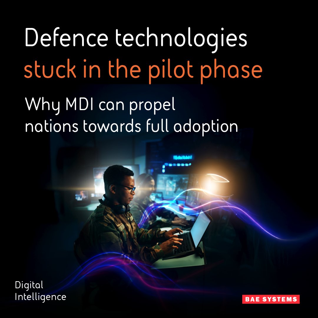 BAESystemsDigi's tweet image. In a future information battlespace characterised by concerns over cyberattacks, communication breakdowns &amp;amp; data gluts, Multi-Domain Integration must be turned to as a model that can help bridge the gap. Learn why: baes.co/9kbX50UnlGw

#MultiDomain #MDI #DefenceTechnologies