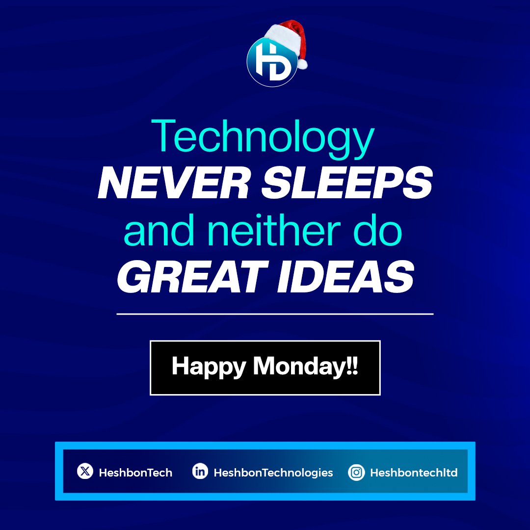 HeshbonTech's tweet photo. Great ideas make unbearable innovations. Let's make the new week count, folks.

Happy Monday! 

#heshbontechnologies #softwaredeveloper #innovation #techDreams #NewWeekNewGoals #mondaymotivation #explorepage #explore https://t.co/dbxdPonx2K