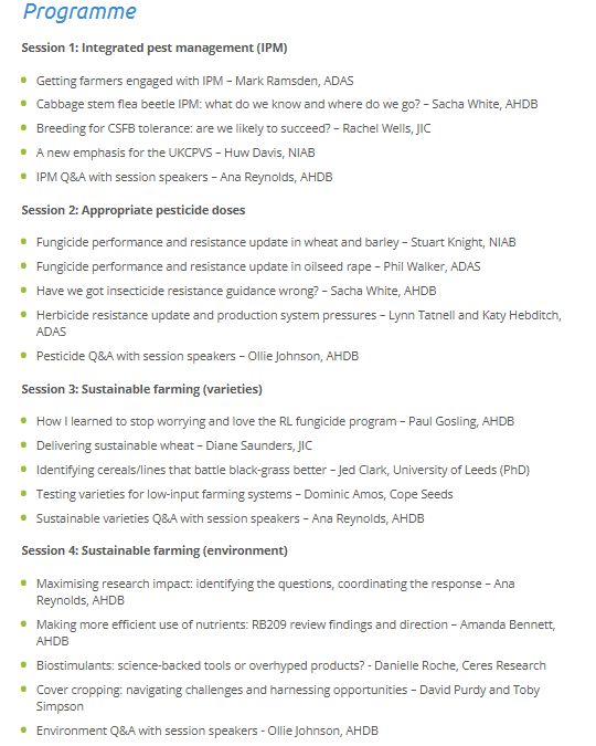 DrLauraJames's tweet image. 🚨 Last chance sign up for @AHDB_Cereals #Agronomy Conference 2024!
🤷♀️Practical insights from latest #agronomy research incl. #IPM #CSFB #UKCPVS #Fungicide #insecticide #resistance #varieties #nutrition
🌐Online, Wednesday, Dec 11 9:00am - 4:30pm
➡️ahdb.org.uk/events/agronom…