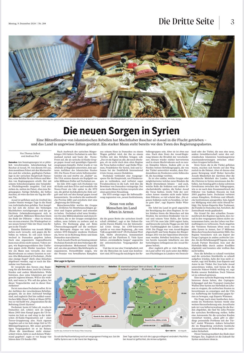 Alman gazetesi  Augsburger Allgemeine Zeitung ile Suriye’deki gelişmeleri ve İran’ın önündeki seçeneklerini konuştuk.👇