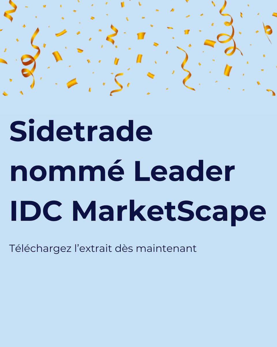Sidetrade est nommé Leader IDC MarketScape ! Avec notre IA générative avancée Aimie et des insights sur les paiements issus de 6,1 milliards de données clients, nous révolutionnons l’Order-to-Cash. Découvrez l’extrait du rapport ici : 👉 bit.ly/49qY7og #SidetradeALeader