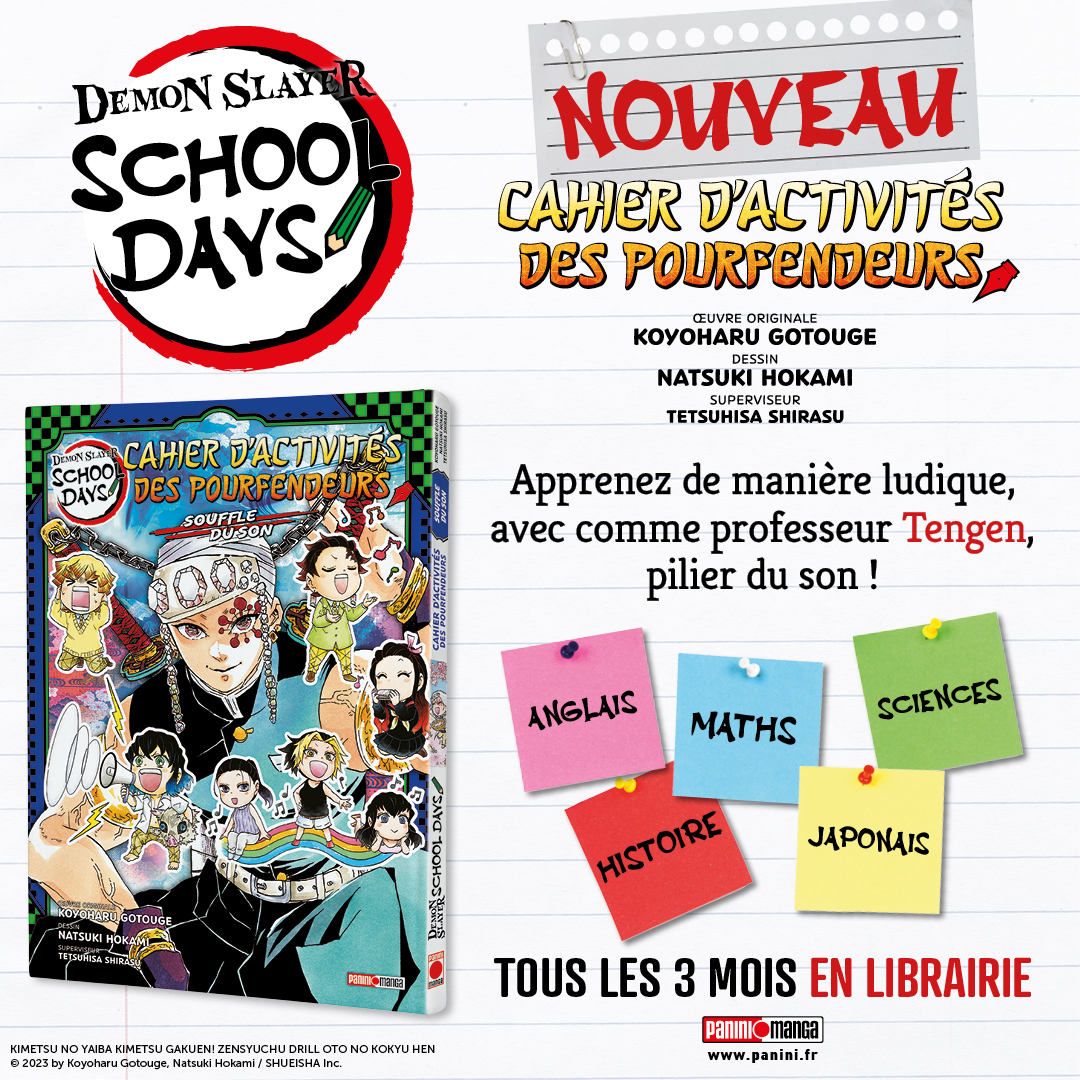 PaniniManga's tweet photo. Vous ne savez pas comment occuper votre enfant pendant les fêtes de fin d'année qui se profilent ?

Offrez-leur le cahier d'activités Demon Slayer 👺 !
https://t.co/9cvjMJSNk0 https://t.co/3AuLgNgHwu