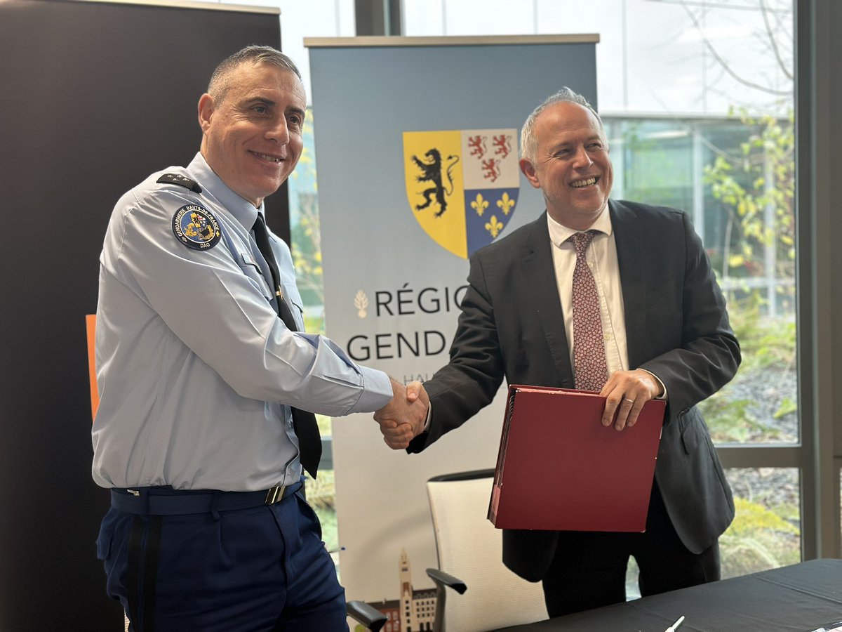 Partenariat 🤝 | La Région Gendarmerie Hauts-de-France et Orange Grand Nord Est unissent leurs forces pour lutter contre les vols de câbles et protéger les infrastructures critiques.

🔒Ensemble, nous agissons pour assurer une continuité de service et un territoire mieux sécurisé