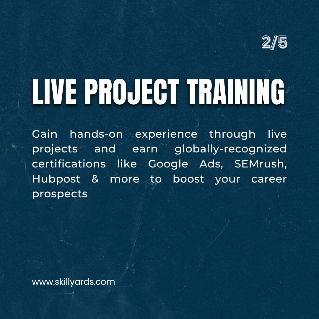 skillyardss's tweet image. Shape your future with Skillyards Advanced Digital Marketing Training Program! 🌐💻
.
.
.
.
.
#liveprojecttraining #paidinternship #placementguarantee #careerdevelopment #exclusiveoffers #skillyards #digitalmarketing #marketing