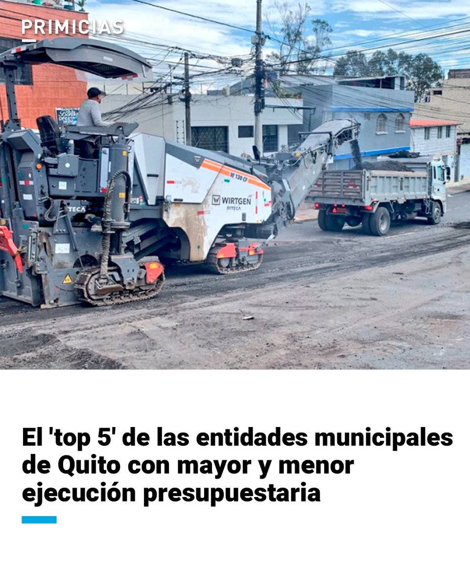 Primicias's tweet photo. El Municipio de Quito no ejecutó ni la mitad de su presupuesto de inversión en los primeros 10 meses de 2024. Hay críticas a la gestión de Pabel Muñoz. https://t.co/K7su3VyKMo https://t.co/dBmQ4xlQVF