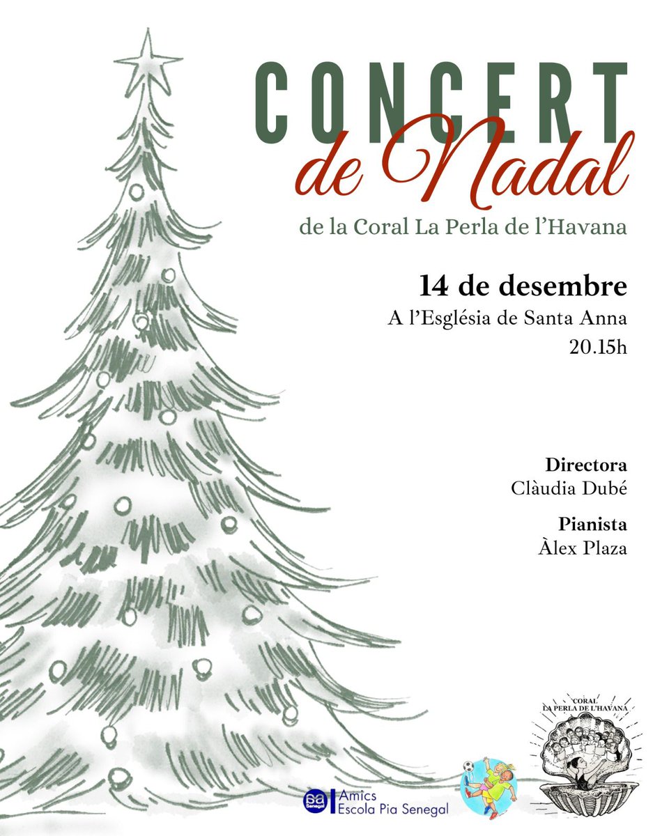 amicssenegal's tweet photo. Aquest dissabte us esperem a les 20:15h al concert de nadales de la Coral La Perla de l'Havana a l'església de Santa Anna. 
Els diners recaptats aniran destinats íntegrament al projecte d'enguany del @FutbolSolidari. 🧩🍼💚

#JuguemPerquèJuguin https://t.co/M65I7CZzM5