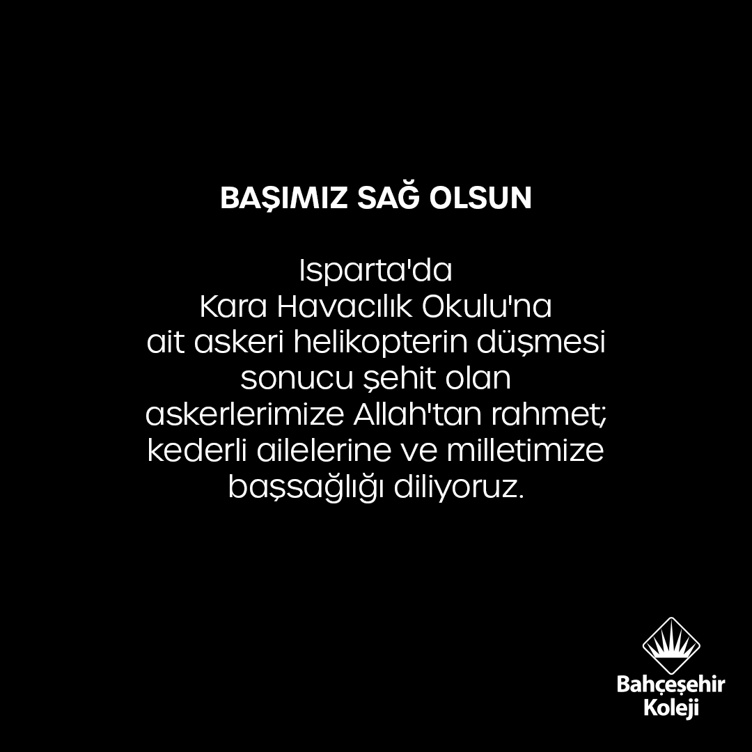 Başımız sağ olsun...
