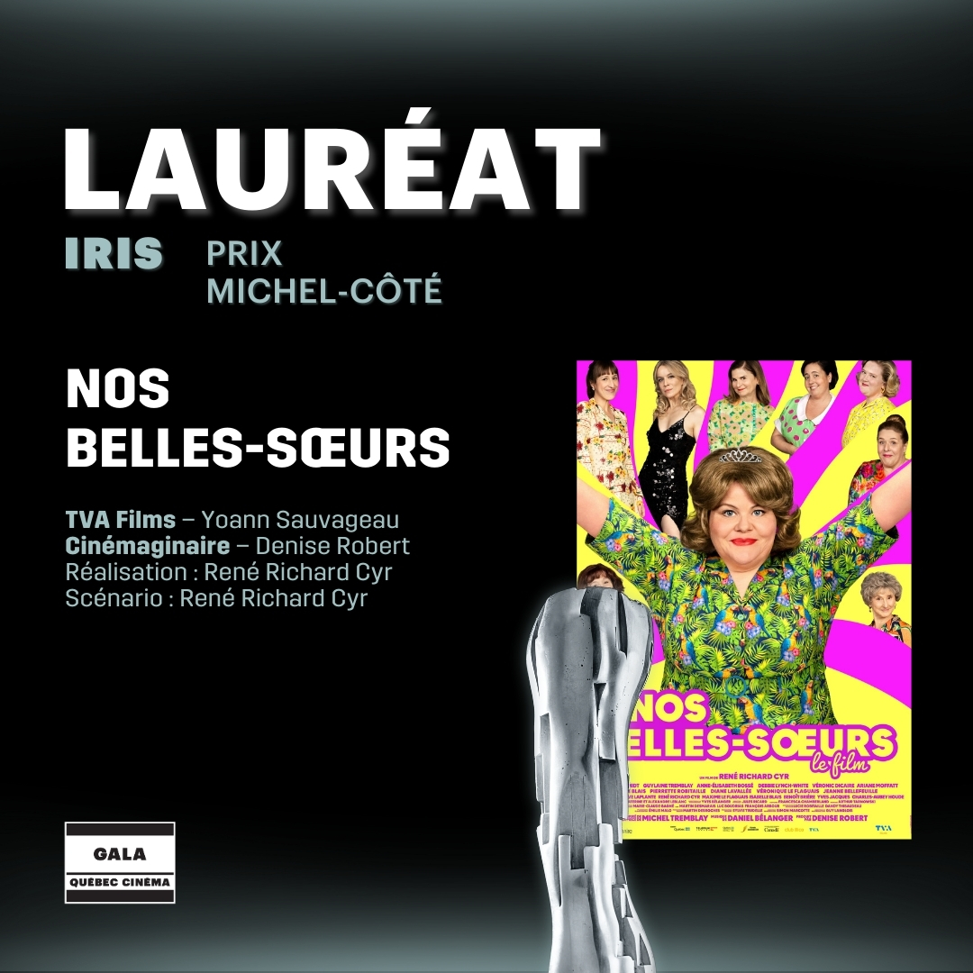 TVAFilms's tweet photo. Nous sommes encore sur un nuage grâce à ce prix du public remporté hier au Gala @Qc_Cinema pour 𝗡𝗼𝘀 𝗕𝗲𝗹𝗹𝗲𝘀-𝗦𝗼𝗲𝘂𝗿𝘀. 🍿

Félicitations à toute l'équipe et merci au public d'avoir témoigné de leur amour pour le film, en votant. 🙏

Photo : Eric Myre https://t.co/bZQC9i1q5t
