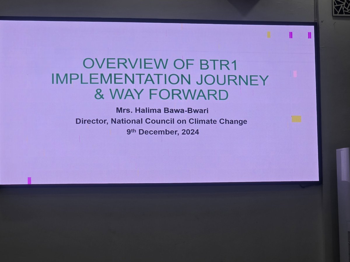 GamboSaadat's tweet photo. Nigeria is currently holding a 3-day Validation Workshop on the first Biennial Transparency Reports (BTR1) at the Golf View Suites and Conference Centre, Lagos. The BTR1 is due for submission by 31 December 2024. @DrNMaduekwe @NCCCNigeria @UNDPNigeria https://t.co/G86i9zMNjD