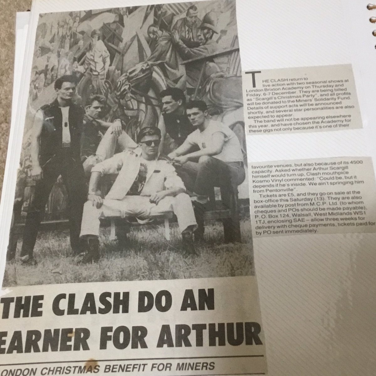 AdeyRead's tweet photo. 6th &amp; 7th December 1984 #theclash Scargills Christmas Party Brixton Academy . Last UK gigs -excluding busking tour😂 #punk #joestrummer #brixtonacademy https://t.co/YSr0CCeI8s