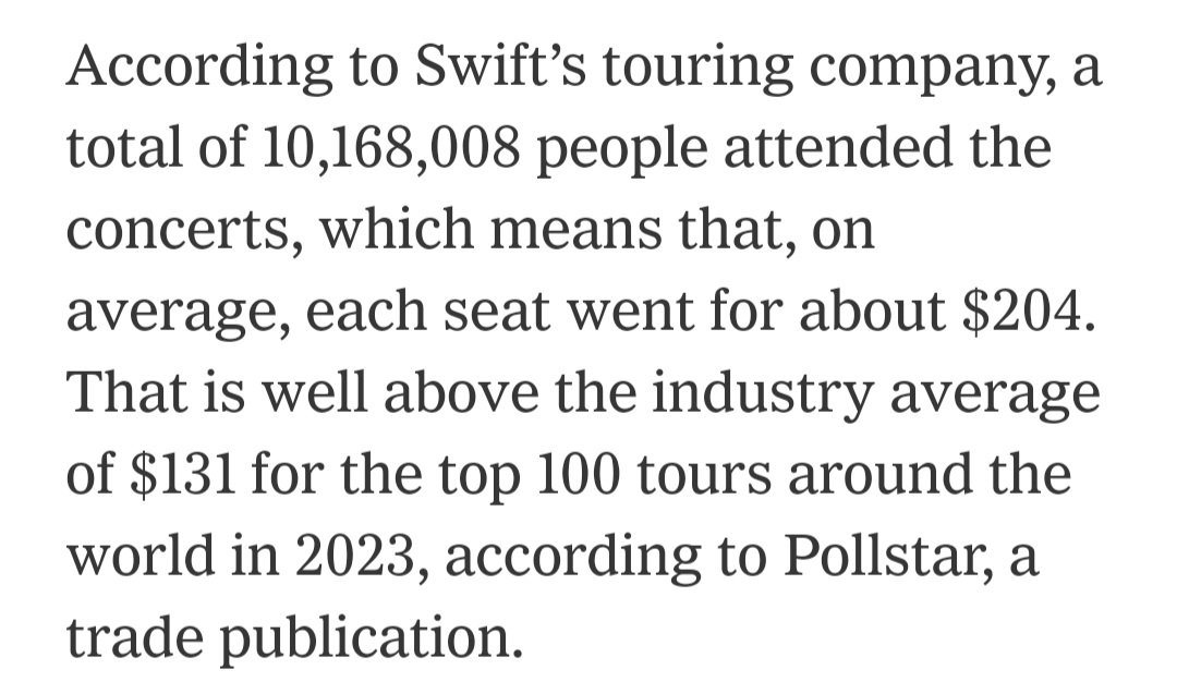 xmastreefarm13's tweet photo. Taylor Swift really went ABOVE AND BEYOND in giving us a 3 hour long show - and she still kept things so affordable for fans even though she could be charging so much more (the prices on stubhub that people are still buying being proof) 🥺💗 #ThankYouTaylor #ProudOfTaylor https://t.co/A2b6a0xktE