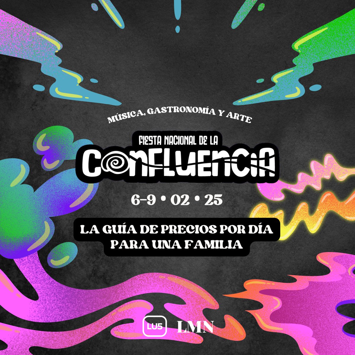 LMNeuquen's tweet photo. 🎶🌟 ¡La Fiesta Nacional de la Confluencia (#FDLC2025) ya está a la vuelta de la esquina!
🎉 Este febrero, #Neuquén se llena de música, turismo y una gran oferta de artistas nacionales.
🤔 ¿Estás pensando en asistir?
Te contamos cuánto podrías gastar por día, Deslizá ➡️
📌 Toda la información, en un solo lugar.