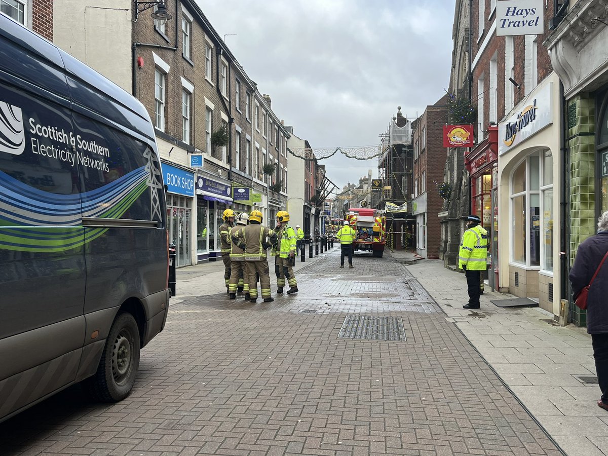 Firefighters, police and SSEN have all been at the scene of the incident #dorchesterfire