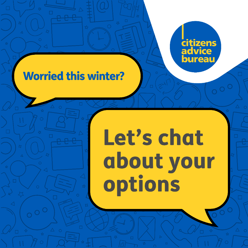 CitAdviceScot's tweet photo. This time of year can be especially hard if you’re worrying about debt. Contact your local Citizens Advice Bureau and speak to one of our advisers to get help with managing your monthly costs. 
👉 https://t.co/UihPwcMiWq #worriedthiswinter