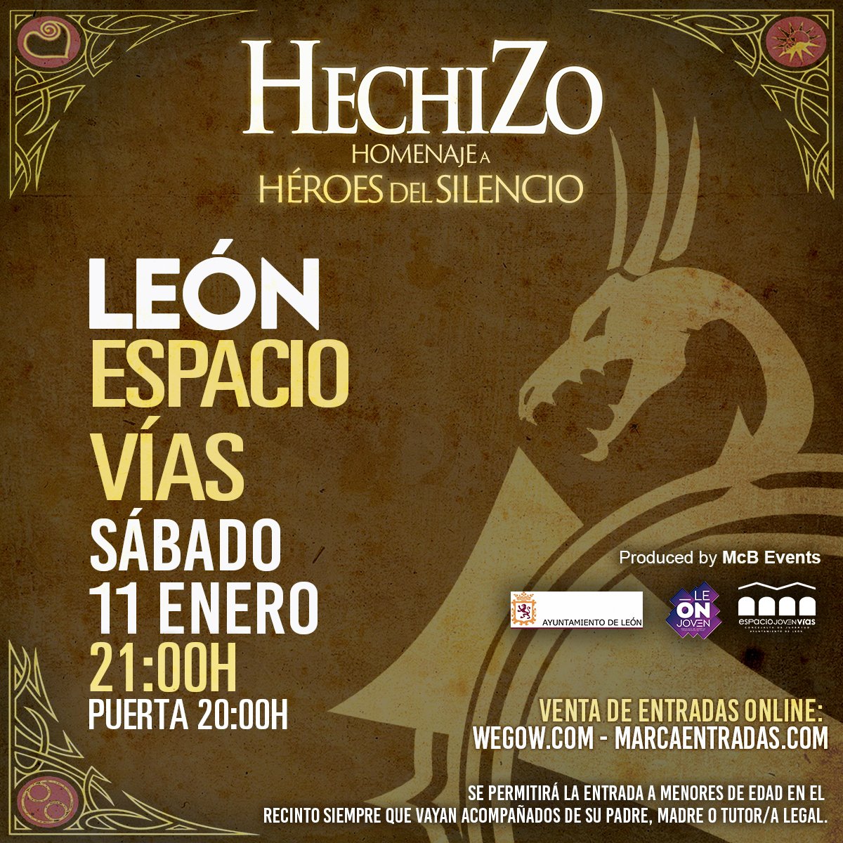 ¡LEÓN!

El próximo sábado 11 de enero por fin regresamos a vuestra ciudad, estaremos en el Espacio Vías una vez más. Con nuevo repertorio, pero las mismas ganas de siempre. 

►►►ENTRADAS: wegow.com/es/conciertos/…