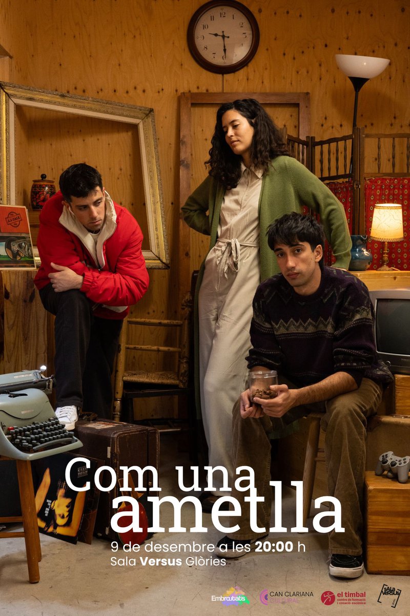 Centre de formació i creació escènica el timbal (@eltimbalbcn) on Twitter photo 📢Avui Preestena de "Com una ametlla"
cia Embroutats (residència de creació a el timbal durant els mesos d'octubre, novembre i desembre).
amb:
<a href="/miguelgomeez05/">Miguel Gómez</a>
<a href="/Joordidragon/">Jordi Dragón</a>
Alberto “Tucho” Lanzas
Jana Vallvé
📅Avui 9-12-24
⏰20 h a la <a href="/salaversus_gl/">Sala Versus Glòries</a> .
Molta merda! 📢Avui Preestena de "Com una ametlla"
cia Embroutats (residència de creació a el timbal durant els mesos d'octubre, novembre i desembre).
amb:
<a href="/miguelgomeez05/">Miguel Gómez</a>
<a href="/Joordidragon/">Jordi Dragón</a>
Alberto “Tucho” Lanzas
Jana Vallvé
📅Avui 9-12-24
⏰20 h a la <a href="/salaversus_gl/">Sala Versus Glòries</a> .
Molta merda!