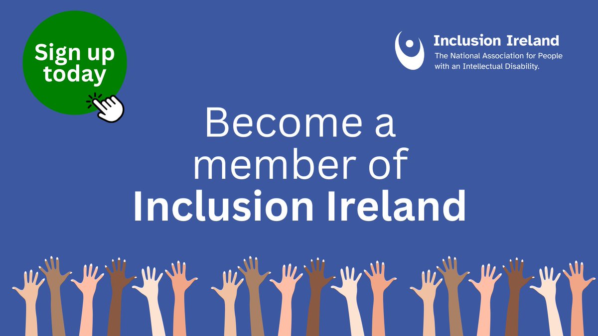 InclusionIre's tweet image. 🗣️Become a member of Inclusion Ireland and strengthen the voices of people with intellectual disabilities and their families.
You can join as an individual or group.
Find out more and sign up online here: bit.ly/41hTAmg