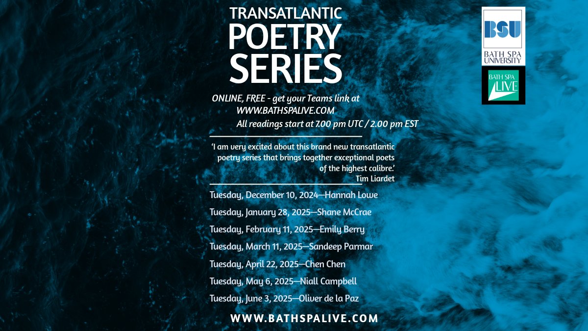 This very exciting series begins tomorrow with Hannah Lowe.