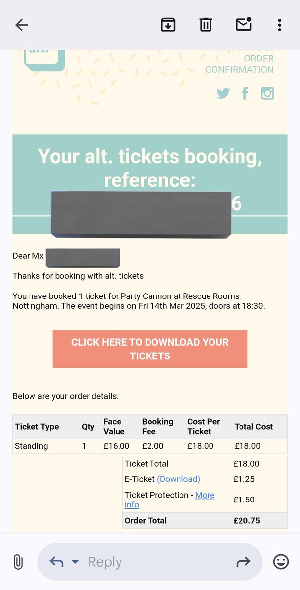 Squishy_Jess's tweet photo. Coming back to say I'm seeing Party Cannon next year. I'm going music blind for them 🫡 https://t.co/fE6bquWBvS