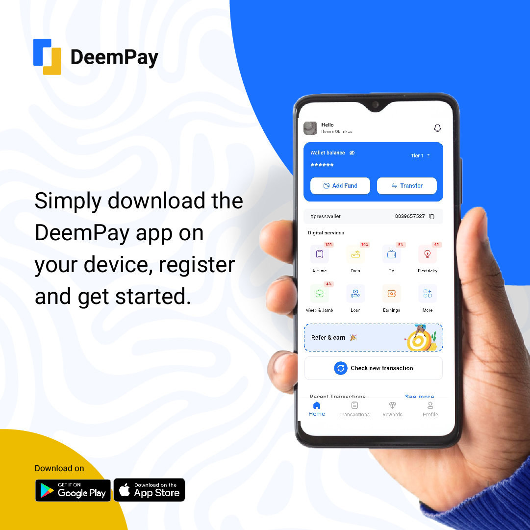 deempay's tweet photo. Enjoy the season with our amazing offers.

#DeemPay #Billspayment #DettyDecember #EarnDaily #SideHustle #FinancialFreedom #TaskRewards #Rewards #EarnDeemPay #Billspayment #DettyDecember #EarnDaily #SideHustle #FinancialFreedom #TaskRewards #Rewards #Earn https://t.co/liz0lPNKNc