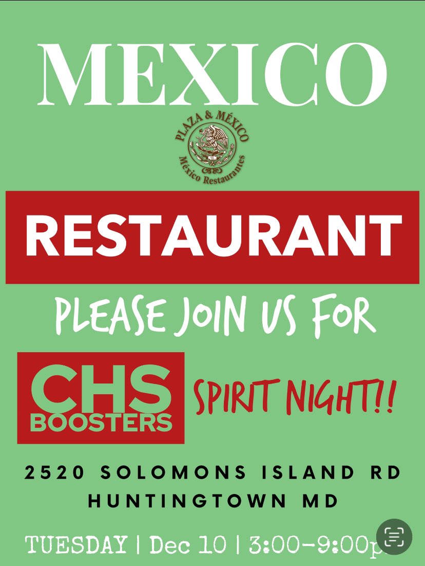 CHS Athletics Boosters Fundraiser! This Tuesday 3:00-9:00