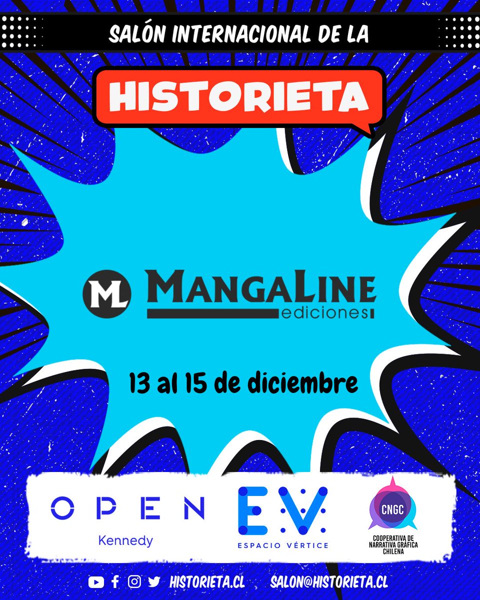 mangalineCL's tweet photo. 🗯 De nuevo estaremos presentes en un nuevo Salón de la Historieta @historieta_cl 🗯

☄️ Iremos con todas las novedades y el catálogo completo, además de la colección de Saikomic 💭

¡Les esperamos! https://t.co/0w0xRWYP2v