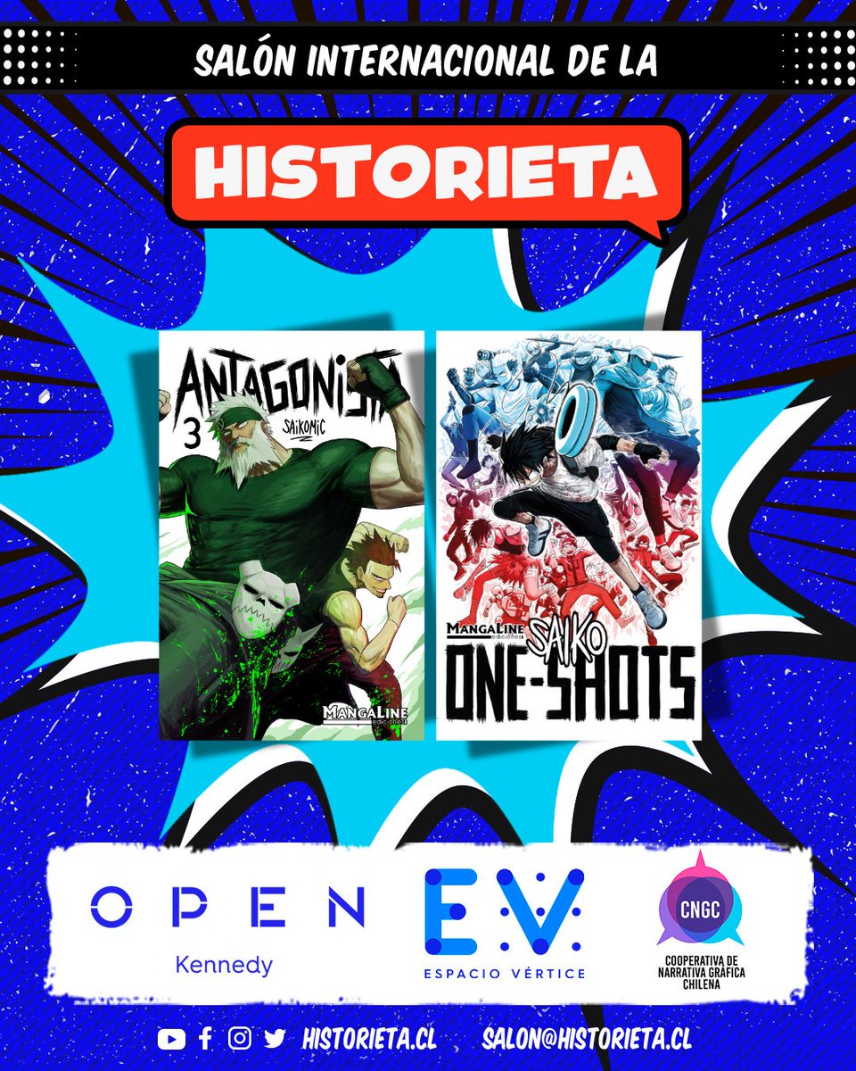 mangalineCL's tweet photo. 🗯 De nuevo estaremos presentes en un nuevo Salón de la Historieta @historieta_cl 🗯

☄️ Iremos con todas las novedades y el catálogo completo, además de la colección de Saikomic 💭

¡Les esperamos! https://t.co/0w0xRWYP2v