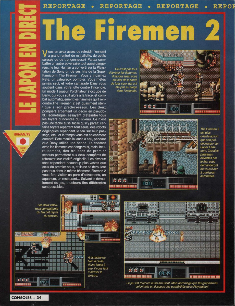 AllmightoFranky's tweet photo. #Nostalgeek on continue le #ConsolesPlus 49 de décembre 1995 avec tjs en direct du Japon,#RoboPit sur #Saturn et #Playstation,puis sur la console de #SONY only,#TheFiremen2 et #CarnageHeart! #retro #retrogaming #oldschool #80s #90s 1/5 https://t.co/705WIcqud1