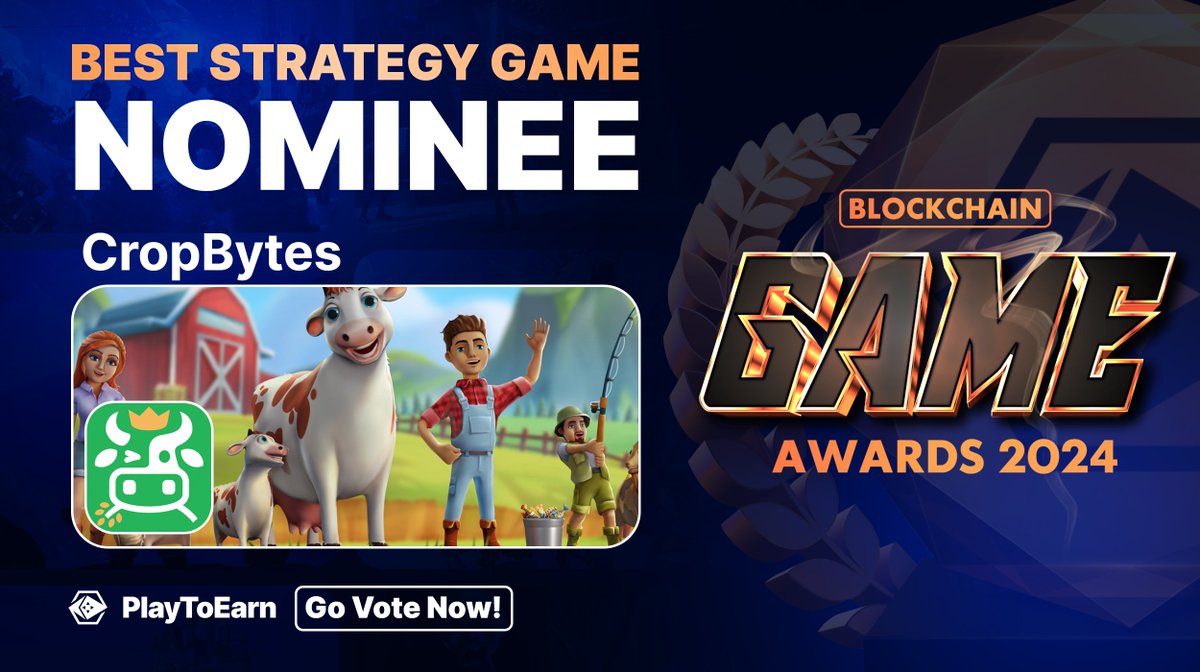 CropBytes ๐ โ๏ธ (@cropbytes) on Twitter photo ๐ Weโve Been Nominated! <a href="/PlayToEarn/">PlayToEarn</a>
Exciting news, CropBytes fam! ๐ซ CropBytes Conquest has been nominated for Best Strategy Game in the Blockchain Game Awards 2024! ๐ฎ
This nomination is all about YOUโour amazing community whoโve supported us every step of the way. But now, ๐ Weโve Been Nominated! <a href="/PlayToEarn/">PlayToEarn</a>
Exciting news, CropBytes fam! ๐ซ CropBytes Conquest has been nominated for Best Strategy Game in the Blockchain Game Awards 2024! ๐ฎ
This nomination is all about YOUโour amazing community whoโve supported us every step of the way. But now,